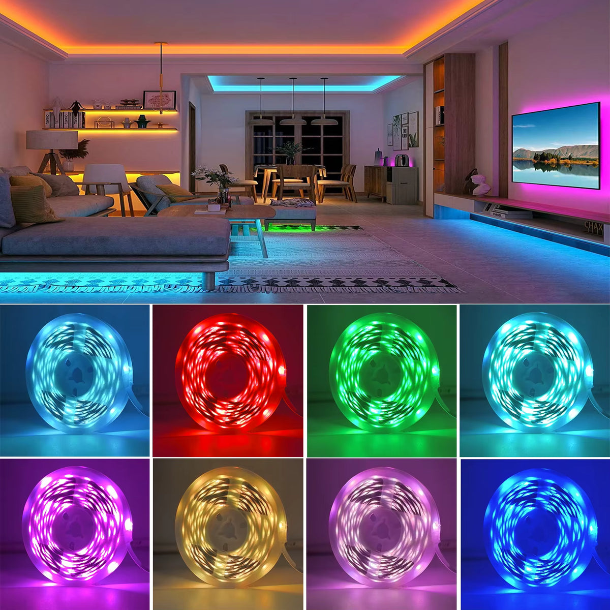 LED-Streifenlichter mit App-Steuerung
